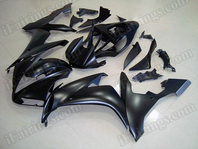 Motorcycle fairings/body kits for 2004 2005 2006 Yamaha YZF R1 all matte black. - Click Image to Close