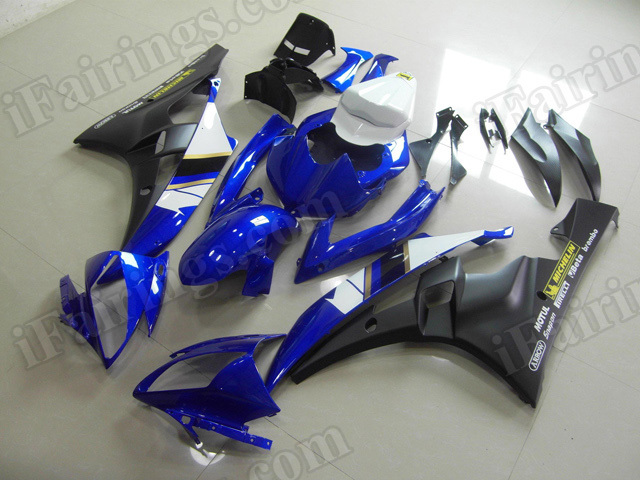 Motorcycle fairings/body kits for 2006 2007 Yamaha YZF R6 blue and black. - Click Image to Close