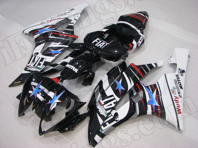 Motorcycle fairings/body kits for 2006 2007 Yamaha YZF R6 Fiat stars graphic. - Click Image to Close