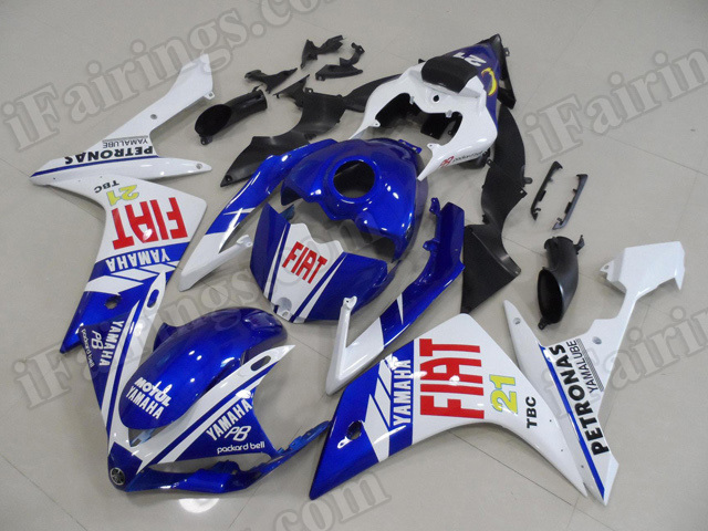 Motorcycle fairings/body kits for 2007 2008 Yamaha YZF R1 Fiat replica.