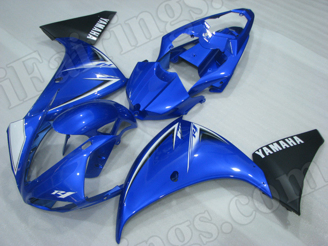 Motorcycle fairings/body kits for 2009 2010 2011 Yamaha YZF R1 blue and black. - Click Image to Close