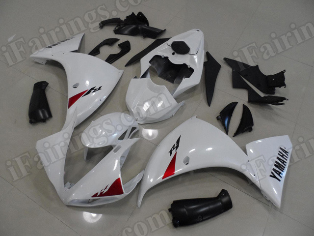 Motorcycle fairings/body kits for 2009 2010 2011 Yamaha YZF R1 white. - Click Image to Close