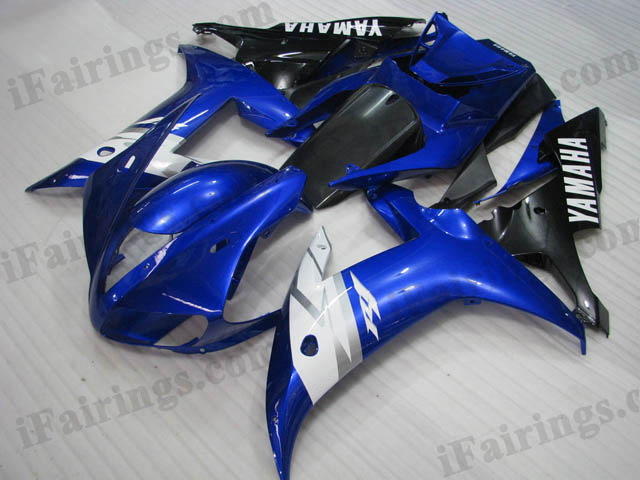 Replacement fairings for 2002 2003 YZF R1 blue/black scheme. - Click Image to Close