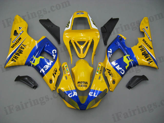 YZF-R1 2000 2001 Camel replica fairings, 2000 2001 YZF-R1 decals. - Click Image to Close
