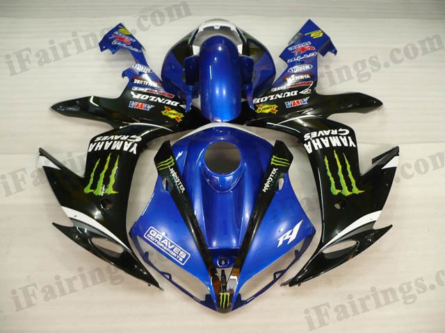 YZF-R1 2004 2005 2006 monster fairings, 2004 2005 2006 R1 plastic. - Click Image to Close
