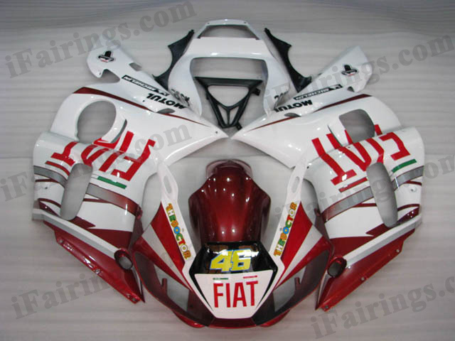 YZF-R6 1999 to 2002 Fiat replica fairings, R6 Fiat decals. - Click Image to Close
