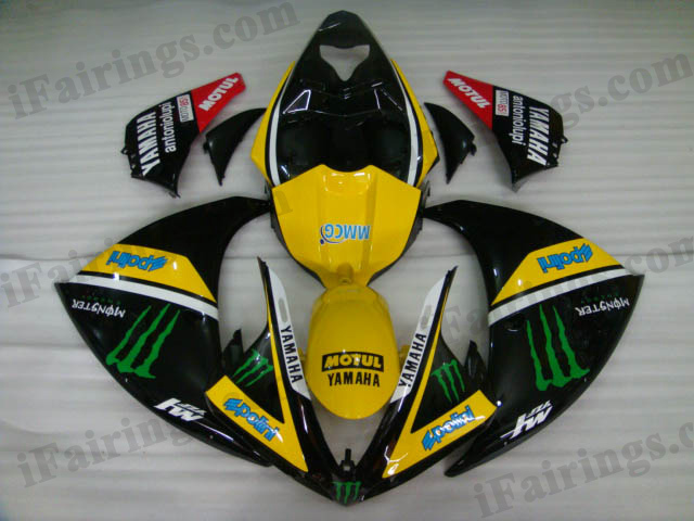 YZF-R1 2009 2010 2011 monster replica fairings, 2009 2010 2011 R1 body kits. - Click Image to Close