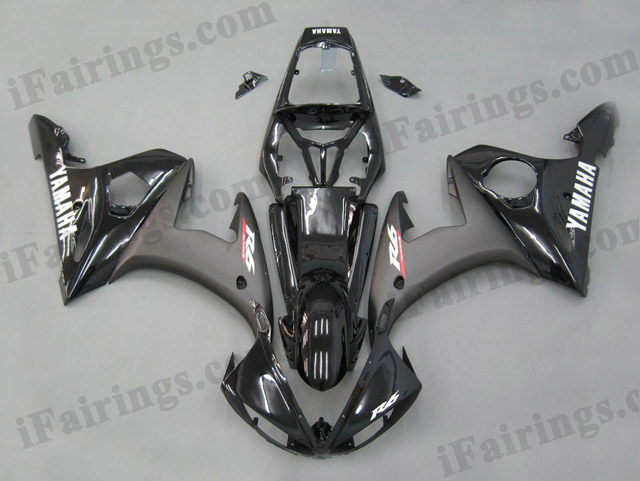 YZF-R6 2003 2004 2005 black fairings, 2003 2004 2005 R6 replacement bodywork. - Click Image to Close