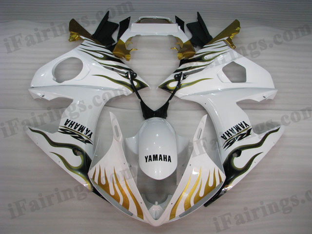 YZF-R6 2003 2004 2005 gold flame fairings, 2003 2004 2005 R6 flame scheme. - Click Image to Close