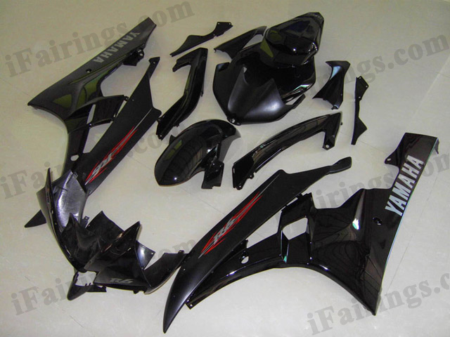 YZF-R6 2006 2007 black fairings, 2006 2007 R6 plastic cover. - Click Image to Close