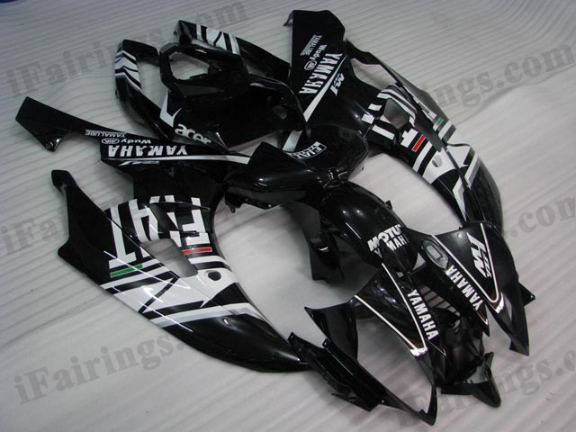 YZF-R6 2006 2007 black Fiat fairings, 2006 2007 R6 Fiat graphic. - Click Image to Close
