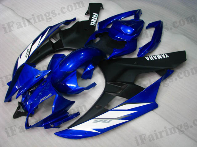YZF-R6 2006 2007 blue and black fairings, 2006 2007 R6 replacement. - Click Image to Close