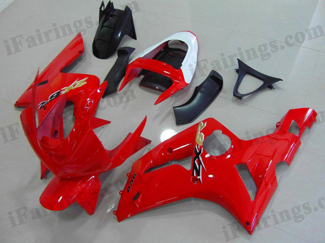 2003 2004 ZX6R 636 candy red fairings - Click Image to Close