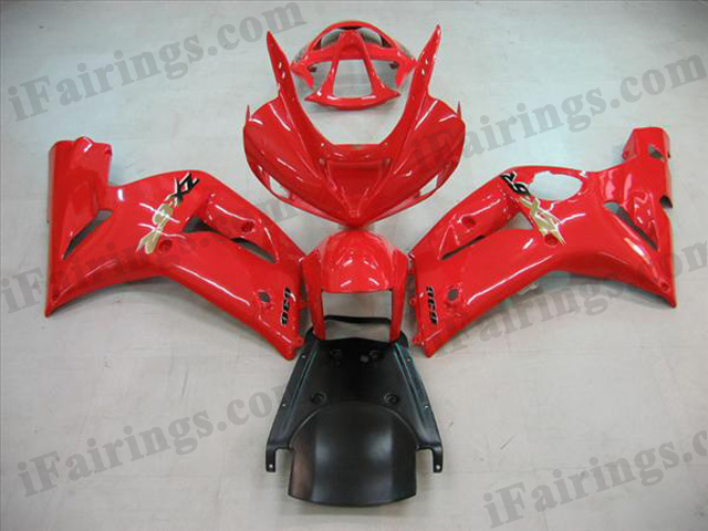 2003 2004 ZX6R 636 oem matched red fairing kits - Click Image to Close