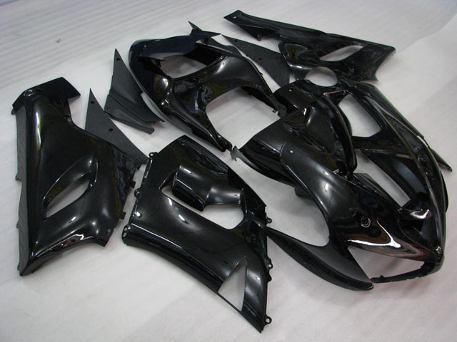 2005 2006 ZX6R 636 glossy black fairing kits