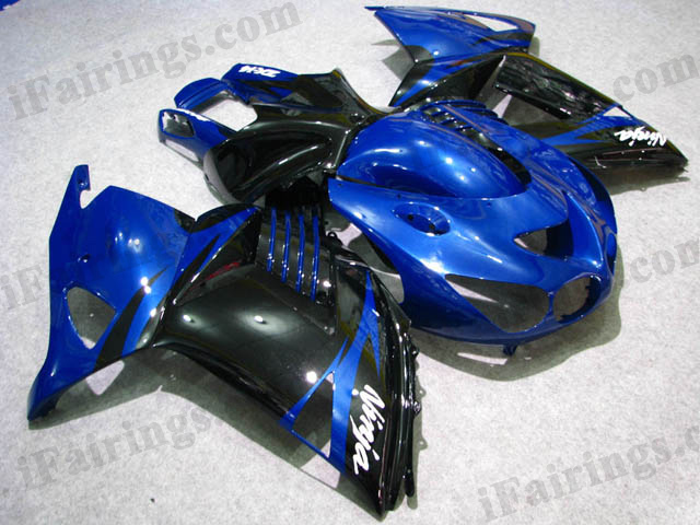 2006 2007 2008 2009 2010 2011 ZX14R blue and black fairing kits - Click Image to Close