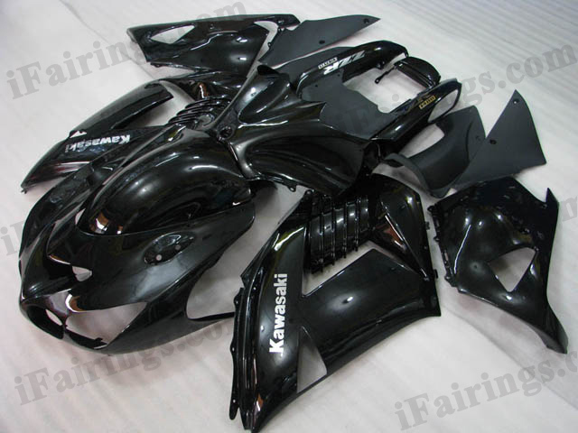 2006 2007 2008 2009 2010 2011 ZX14R glossy black fairing kits - Click Image to Close