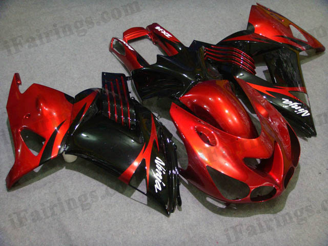 2006 2007 2008 2009 2010 2011 ZX14R red and black fairing kits - Click Image to Close