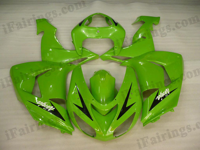 2006 2007 ZX10R lime green fairing kits - Click Image to Close