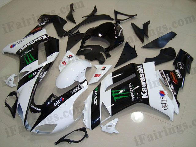 2007 2008 ZX6R 636 monster race replica fairing kits - Click Image to Close
