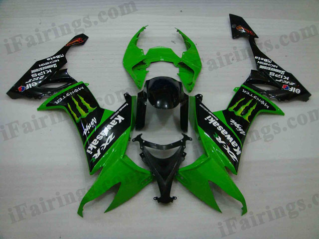 2008 2009 2010 ZX10R green monster fairings - Click Image to Close