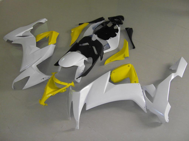 2008 2009 2010 ZX10R white and yellow fairings