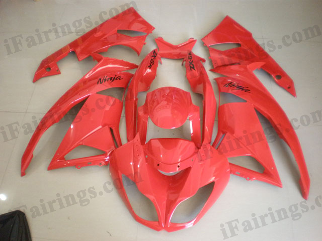 2009 2010 2011 2012 ZX6R 636 oem matched red fairings