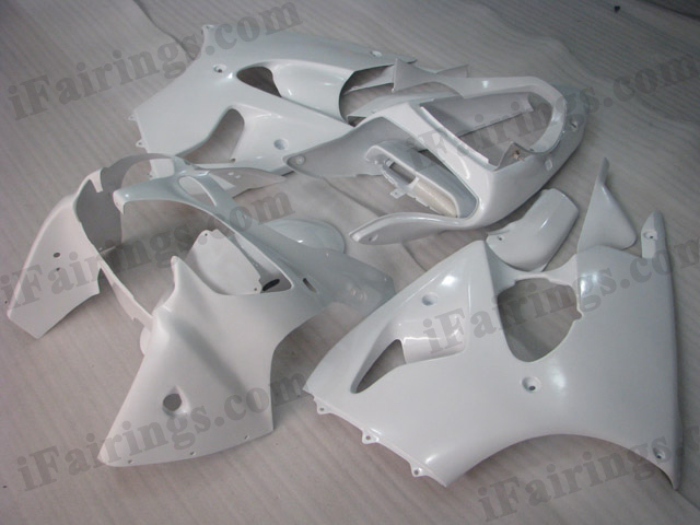 Motorcycle fairings for Kawasaki Ninja ZX6R 2000 2001 2002 white. - Click Image to Close