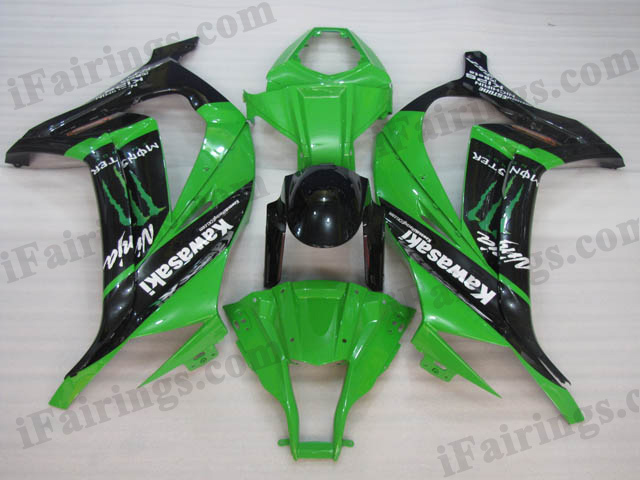 Motorcycle fairings/bodywork for 2011 to 2015 Kawasaki Ninja ZX10R monster repllica. - Click Image to Close