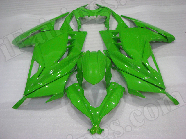 Motorcycle fairings/bodywork for Kawasaki 2013 2014 2015 Ninja 300 lime green. - Click Image to Close