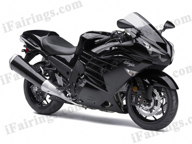 Motorcycle fairings/bodywork for Kawasaki Ninja ZX14R 2012 to 2015 black scheme.