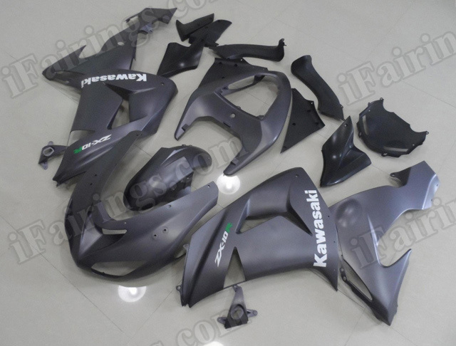 Top quality motorcycle fairing sets for Kawasaki ZX6R Ninja 636 2007 2008 matte black. - Click Image to Close