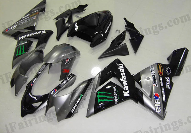 ZX10R 2004 2005 Monster fairing kit, 2004 2005 ZX10R monster symbol. - Click Image to Close