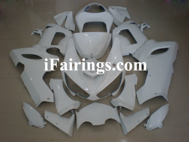 ZX6R 636 2005 2006 pearl white fairings, 2005 2006 ZX6R pictures.