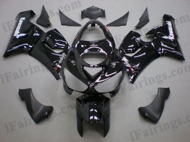 ZX6R 636 2005 2006 black fairings, 2005 2006 ZX6R plastic cover. - Click Image to Close