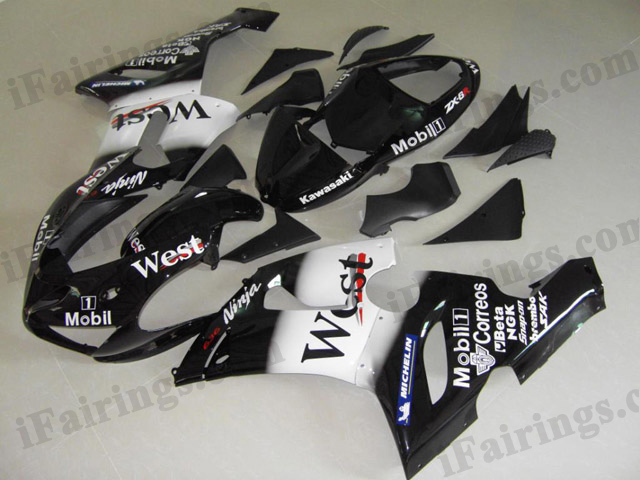 ZX6R 636 2005 2006 West fairings, 2005 2006 ZX6R West decals. - Click Image to Close