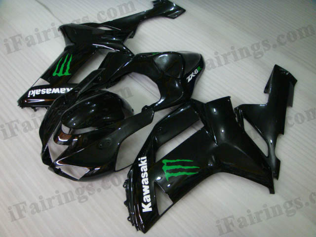 ZX6R 636 2007 2008 custom fairings, 2007 2008 ZX6R monster symbol. - Click Image to Close