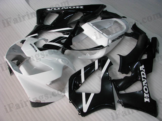 2000 2001 CBR900RR 929 white and black fairing kits - Click Image to Close