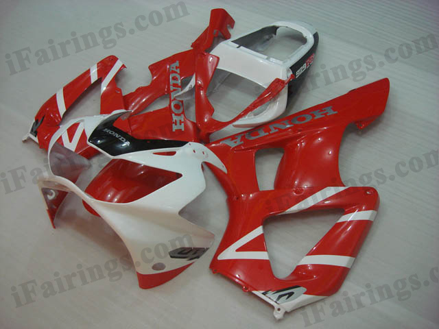 2000 2001 Honda CBR929RR red and white fairing kits. - Click Image to Close
