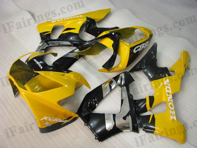 2000 2001 Honda CBR929RR yellow/black fairing sets. - Click Image to Close