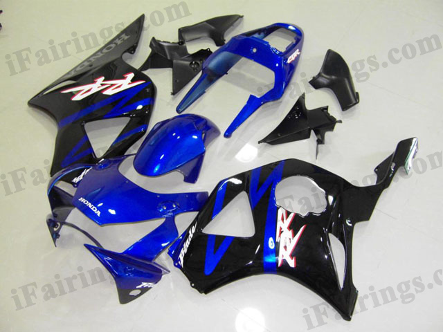 2002 2003 CBR900RR 954 blue and black fairings kit - Click Image to Close