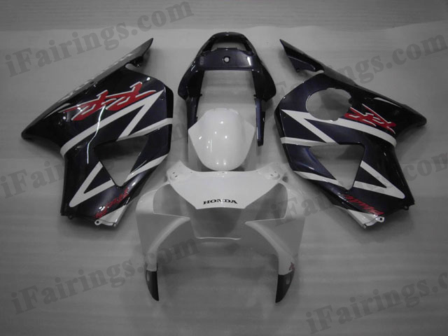 2002 2003 CBR900RR 954 white and blue fairings kit - Click Image to Close