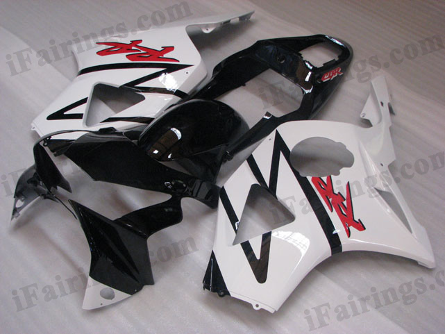 2002 2003 Honda CBR954RR black and white fairing kits. - Click Image to Close