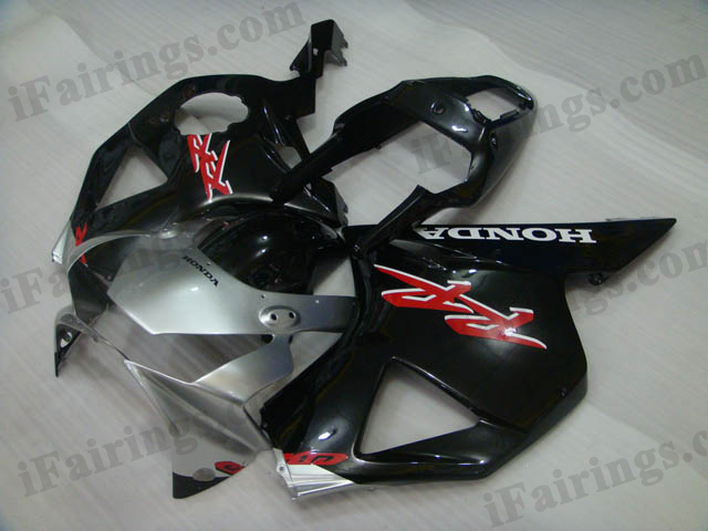 2002 2003 CBR900RR 954 silver and black fairings kits - Click Image to Close
