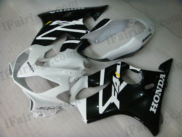 2004 2005 2006 2007 Honda CBR600 F4i white and black fairing kits - Click Image to Close