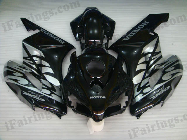 2004 2005 Honda CBR1000RR black and silver strips fairing kits. - Click Image to Close