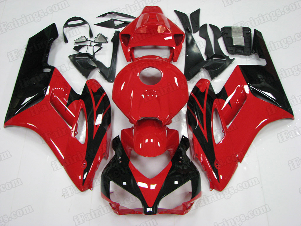 2004 2005 Honda CBR1000RR Red/Black Fairing Kits. - Click Image to Close