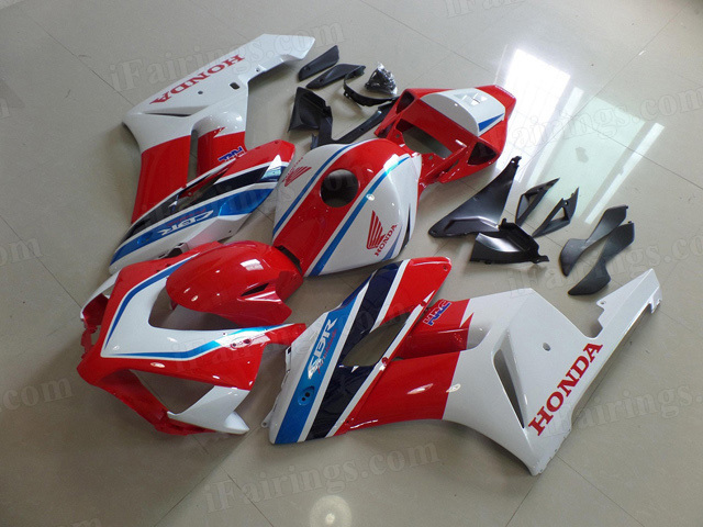 2004 2005 Honda CBR1000RR HRC factory paint scheme fairing red and white. - Click Image to Close