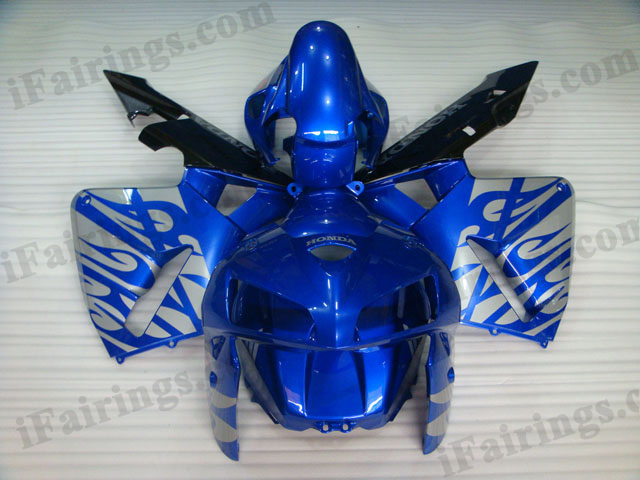 2005 2006 CBR600RR blue and flame fairings. - Click Image to Close