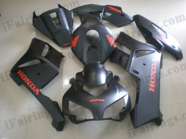 2004 2005 Honda CBR1000RR matt black fairing kits. - Click Image to Close